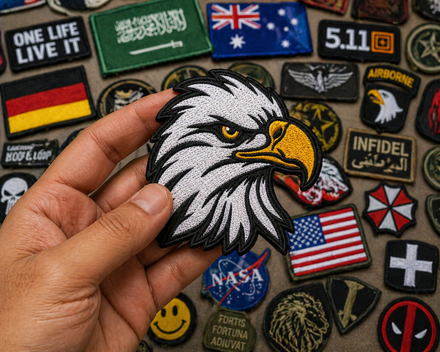 Eagle Head Embroidered Patch