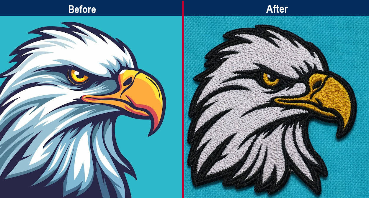Eagle Head Embroidered Patch